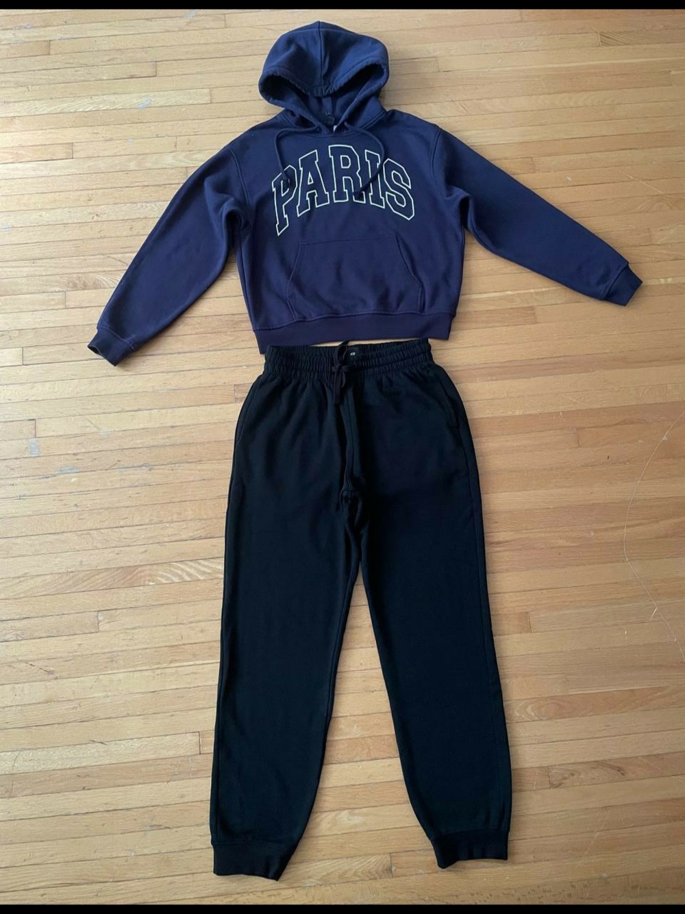 H&M Black Track Joggers - Classic Drawstring Sweatpants
